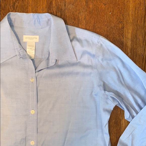 Blue Liz Claiborne blouse size 10 - Picture 2 of 3